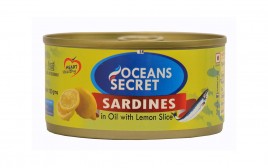 Oceans Secret Sardines In Oil With Lemon Slice  Tin  180 grams
